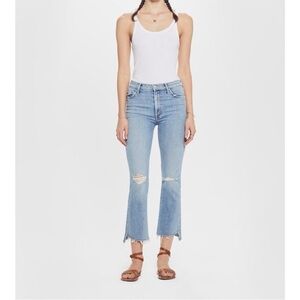 MOTHER Light Blue Cropped Jeans